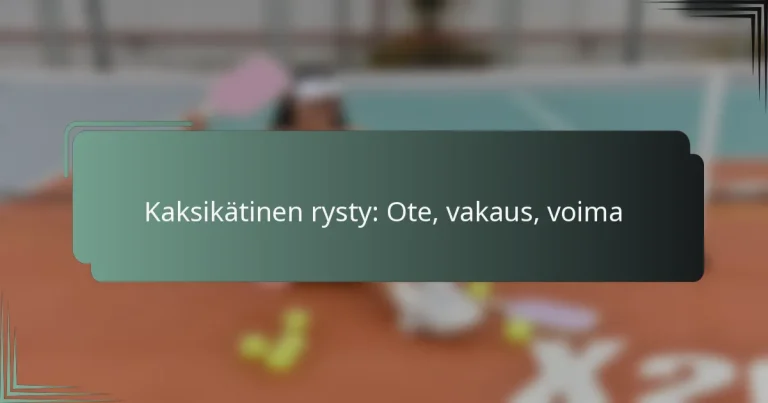 Kaksikätinen rysty: Ote, vakaus, voima